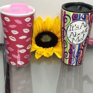 BUNDLE OF 2 Ceramic Cups with lids